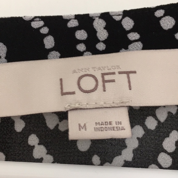 LOFT Sheer Overlay Patterned Tie Dress - Picture 3 of 9